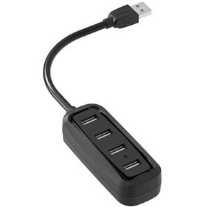 Watio Wave HUB 4-poorts USB-hub 0,15 m lengte, zwart, maakt het eenvoudig om meerdere apparaten aan te sluiten
