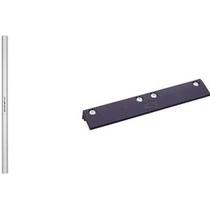kwb Line Master Universele geleiderail voor decoupeerzaag, cirkelzaag en bovenfrees, 1220 mm & kwb Line Master Liniaalconnector – verbindingsstuk voor twee of meer geleiderails.