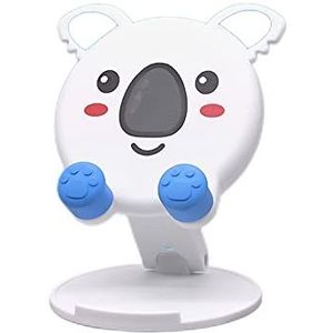 CLIPPER GUARDS Animal Desktop Mobiele Telefoonhouder Creative Cartoon Tablet Office Decor Bureau Stand Mounts Verstelbaar Smartphone Dock voor iPhone voor Apple iPad -witte Koala