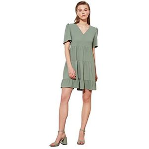Trendyol dames Breed gesneden jurk jurk, Groen, 36