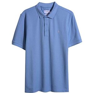 Farah Classic Cove Poloshirt voor heren, Gekleurd Denim Blauw, S