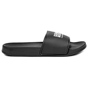 Gorilla Wear - Pasco Slides - zwart - vrije tijd comfortabel antislip unisex met logo voor maximale bewegingsvrijheid van PU en EVA badslippers, zwart, 38 EU