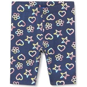 Chicco Leggins vrijetijdsbroek voor meisjes en meisjes, Blauw bedrukt, 3 anni