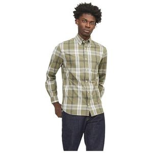 JPRBLUBROOK SLUB Check Shirt L/S, Olive Night/Fit: comfortabele pasvorm, L
