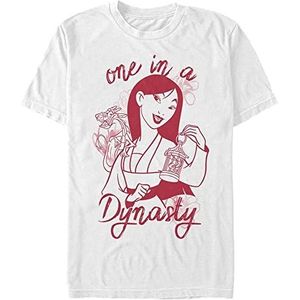 Disney Unisex Mulan-One A Dynasty Organic Short Sleeve T-Shirt, Wit, XXL