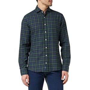 Hackett London Green Tartan Overhemd voor heren, casual, meerkleurig (groen/blauw 6am), 3XL