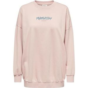 ONLLUCINDA L/S AUTENTIC O-hals SWT, Silver Roze/Print: fearless Ranch, S