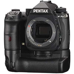 Pentax K-3 III Kit Zwart - Pentax K-3III APS-C DSLR Body + Pentax D-BG8 Batterij Grip + Reserve Pentax D-LI90 Lithium Ion batterij