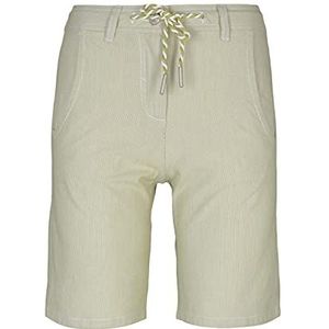 TOM TAILOR Dames Bermuda shorts met trekkoord 1026100, 27093 - Green Tiny Stripe, 46