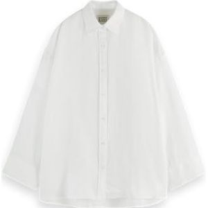 Scotch & Soda Core Linen Shirt, wit 101, 38