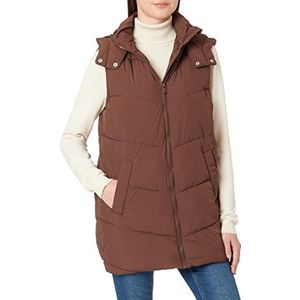 PIECES Dames Pcjamilla Short Puffer Vest Noos Bc, Chicory Coffee, XS