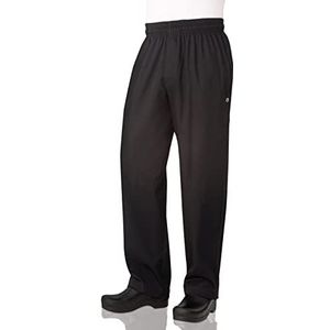 Chef Works Men's Essential Baggy Zip-Fly Chef Pants, Black, 3X-Large