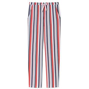 Schiesser Dames slaapbroek lange pyjama-onderdeel, rood blauw gestreept, 36, Rood blauw gestreept, 36