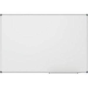 MAUL Whiteboard MAULstandard 60 x 90 cm | Magneetbord van aluminium met emaille oppervlak | droog afwisbaar | incl. opbergbak voor marker | in liggend en staand formaat ideaal voor kantoor | grijs