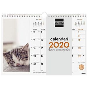 Finocam - Wandkalender 2020 afbeeldingen spiraalbinding 30 x 21 Katalaanse katten