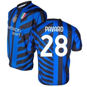 Inter - Thuisshirt Inter 2024/2025, personaliseerbaar met naam en nummer, officiële replica, blauw, zwart, 100% polyester, voor volwassenen en kinderen. Ideaal voor alle zwart-blauwe fans