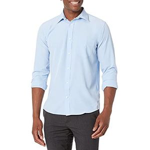 Nautica Heren schooluniform lange mouwen prestaties Oxford Button-Down shirt, Ox Blauw, Groot