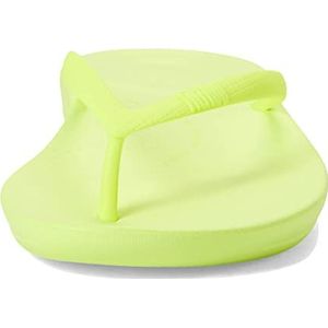 Fitflop IQUSHION Ergonomische FLIP-Flops platte sandaal voor dames, elektrisch geel, 3 UK, Geel, 36 EU