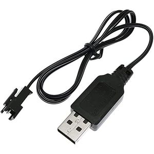 YUNIQUE NEDERLAND 1 stuk USB SM-2P RC autolader kabel voor 4.8V Ni-MH batterijen, zwarte kleur