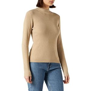 Urban Classics Dames Dames Rib Knit Turtelneck Sweater Sweatshirt, Lichtmeter, S