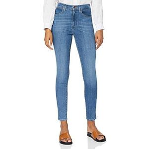 Wrangler dames Jeans High Rise Skinny, blauw (Wonder Blue 211), 28W / 34L