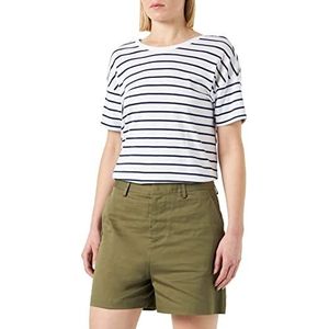 Scotch & Soda Dames Mid Rise Chino Shorts, Olive Green 1773, 25, Olijf Groen 1773, 25W