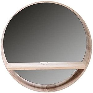 Vacchetti spiegel van hout, rond, meerkleurig, klein