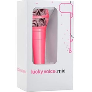 Lucky Voice Karaoke-microfoon voor volwassenen en kinderen - roze - draagbare handmicrofoon voor karaoke-machines, PA-systemen, luidsprekerversterkers - 5 m lange kabel