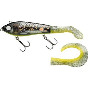 Abu Garcia Svartzonker McHybrid Hybrid Visaas - Zacht en hard hybride ontwerp voor zoet- en zoutwater vissen op snoek, baars en forel, milieuvriendelijke materialen, Ghost Walleye 16,5 cm