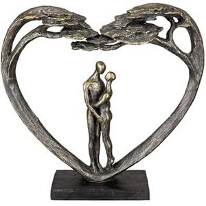 sculptuur geborgenheid vind thuis - bronskleur - polyresin - 8x32x31