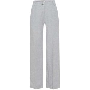 Style Maine S Culotte vorm in 100% linnen, 09 Grey Melange, 29W / 32L