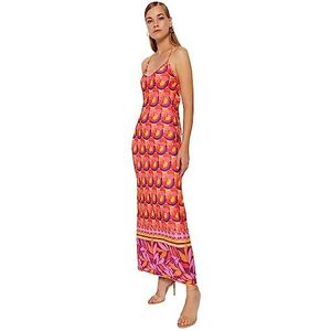 Trendyol FeMan A-lijn Regular fit gebreide jurk, oranje, L, Oranje, L