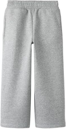 Name It - Nkmkalas Wide Pant - Gemengd Grijs - Broek - Kinderen
