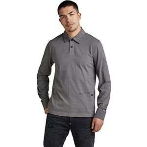 G-STAR Poloshirt voor heren met tekst, grijs (Granite D21180-c784-1468), XS