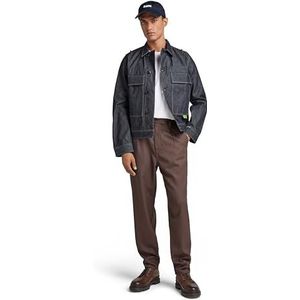 G-STAR RAW Heren Utility Flap Pocket Jacket, Blauw (Raw Denim B988-001), M