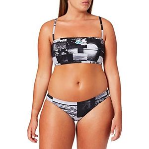 W Icons Team Stripe bandeau allover Two Pieces