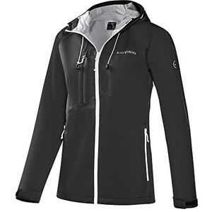 Black Crevice Hardshell damesjas I hoogwaardige outdoorjas dames I 3L functionele jas van 100% polyester I ademende damesjas I wind- en waterdichte outdoor regenjas dames, zwart, 38