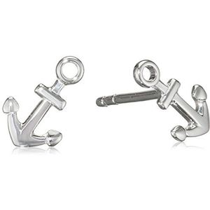 XAANA Oorstekers anker van 925 sterling zilver AMZ0365, Sterling zilver, Geen edelsteen