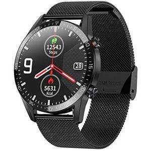 innjoo Smartwatch voor heren, IJ-Men Watch Atom, zwart (staal, zwart)