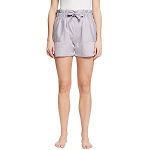ESPRIT Jaquard Stripe Nw Bci S.shorts pyjamabroek voor dames, Lichtblauwe lavender., 36 NL