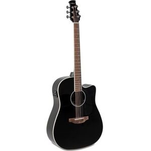 Applause elektrische akoestische gitaar Wood Classics AED96-5HG Zwart Gloss Electro