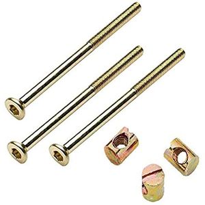 Merriway® BH01772 (10 stuks) 60 mm x 6 mm (2,3/8 x 1/4 inch) inbuskop meubelbout en tonmoer - 10 stuks