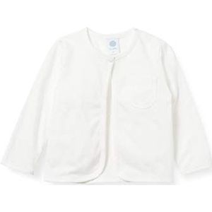 Sanetta Unisex baby shirt beige peuter pyjama, wit pebble, 68 cm