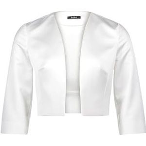 Vera Mont Bolero-jas voor dames met kelderplooien, wit (offwhite 1014), 44
