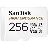SanDisk High Endurance MicroSD-Kaart 256 GB (Perfect Voor Dashboardcamera Of Bewakingssysteem Thuis, Hoge Duurzaamheid, Tot 20.000 Uur Opnemen, Full HD En 4K; 2 Jaar Beperkte Garantie)