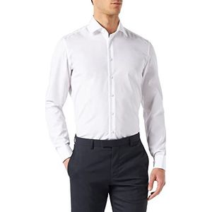 Seidensticker Heren Herren Business Hemd Slim Fit Formele Shirt, Weiß