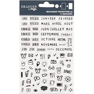 DRAEGER Paris 1886 Bullet Journal Stickers Transparant Zwart, One Size