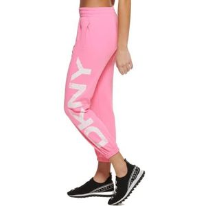 DKNY Dames Sport Crackle Logo Jogger Joggingbroek, Laser Roze, 38 NL