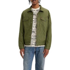 Levi's Heren Relaxed Fit Padded Truck Jacket, Sea Moss, M