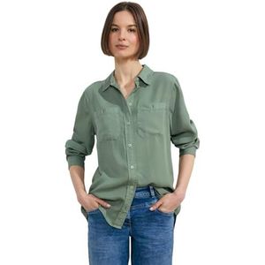 Cecil Dames Color Lyocell Blouse, Raw Salvia Green, XS